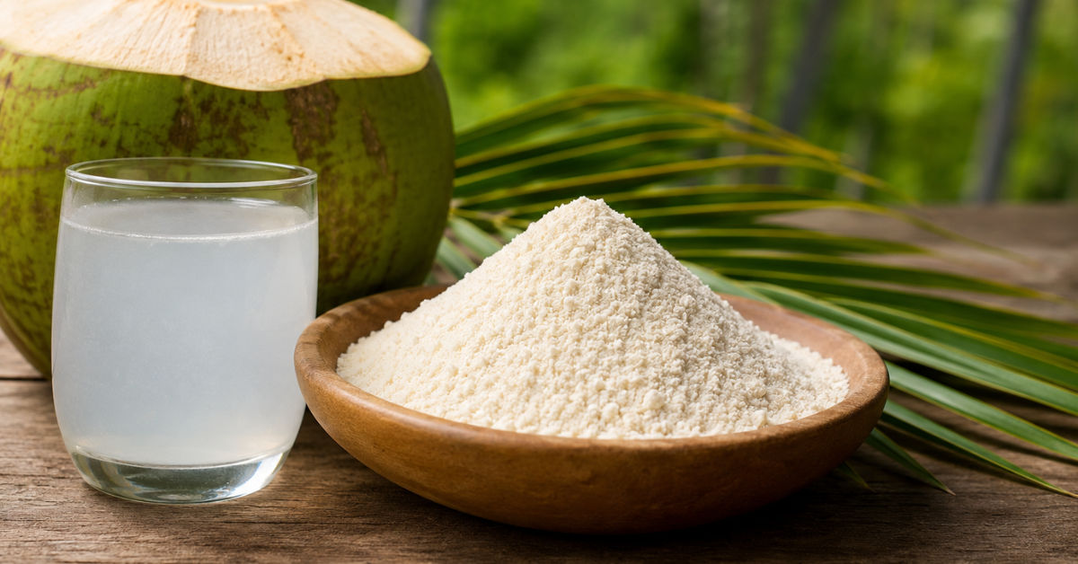 A primeira biofábrica de água de coco em pó do Brasil produzirá um alimento com aplicações previstas em hospitais, escolas e programas de suplementação.