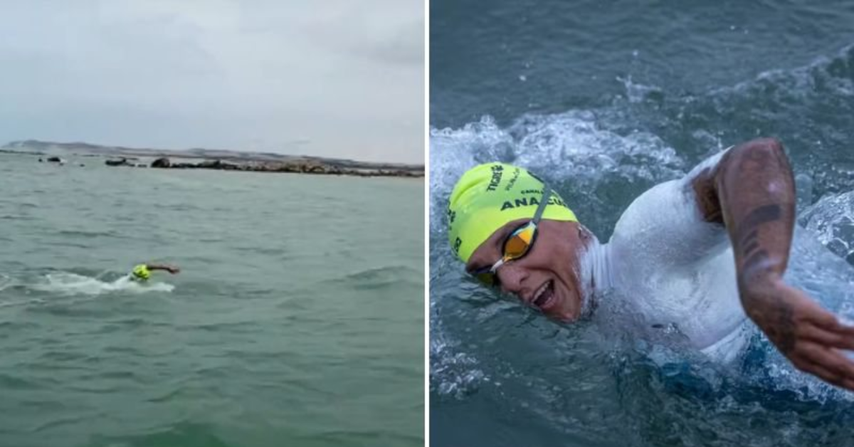 Ana Marcela Cunha concluiu a travessia em 8h25min29s e estabeleceu o novo recorde sul-americano no Canal da Mancha.