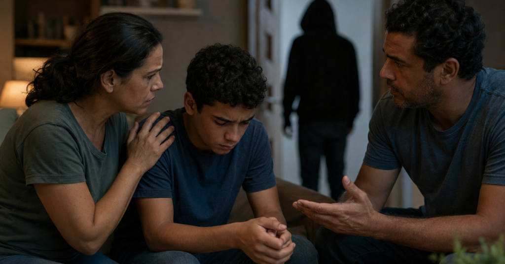 Especialistas orientam que famílias procurem imediatamente os órgãos de proteção ao identificar sinais de ameaça, aliciamento ou recrutamento de adolescentes por organizações criminosas.