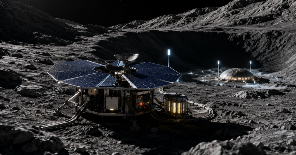 Tecnologia da NASA em desenvolvimento pretende levar energia às regiões da Lua onde a luz do Sol nunca chega, um dos maiores desafios da exploração espacial.