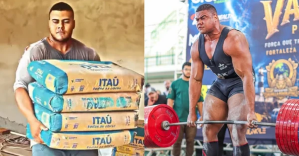 Bitelo comemora a marca de 420 kg durante encontro com Hafþór Björnsson, ator que interpretou a Montanha em Game of Thrones.
