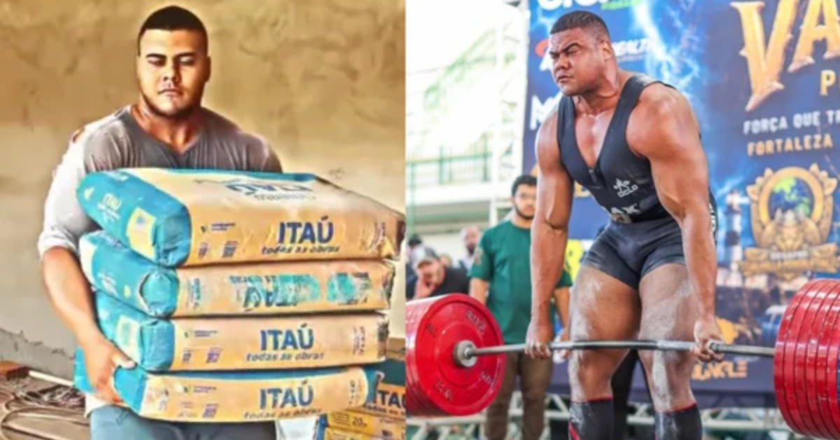Bitelo comemora a marca de 420 kg durante encontro com Hafþór Björnsson, ator que interpretou a Montanha em Game of Thrones.