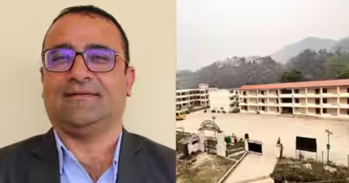 Diretor de escola no Nepal ajuda a retirar alunos antes de enchente destruir prédio.