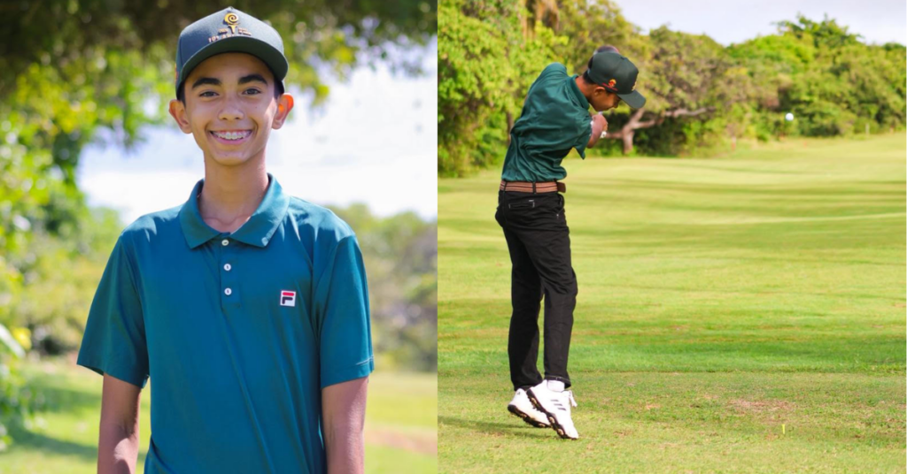 Enzo Chavier representará o Ceará no Tour Nacional Juvenil, principal circuito de base do golfe brasileiro.