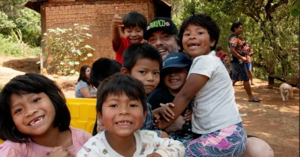 João Gordo participa de mobilização que pretende levar nova estrutura de saneamento à comunidade Guarani Mbya Tekoa Itakupe.