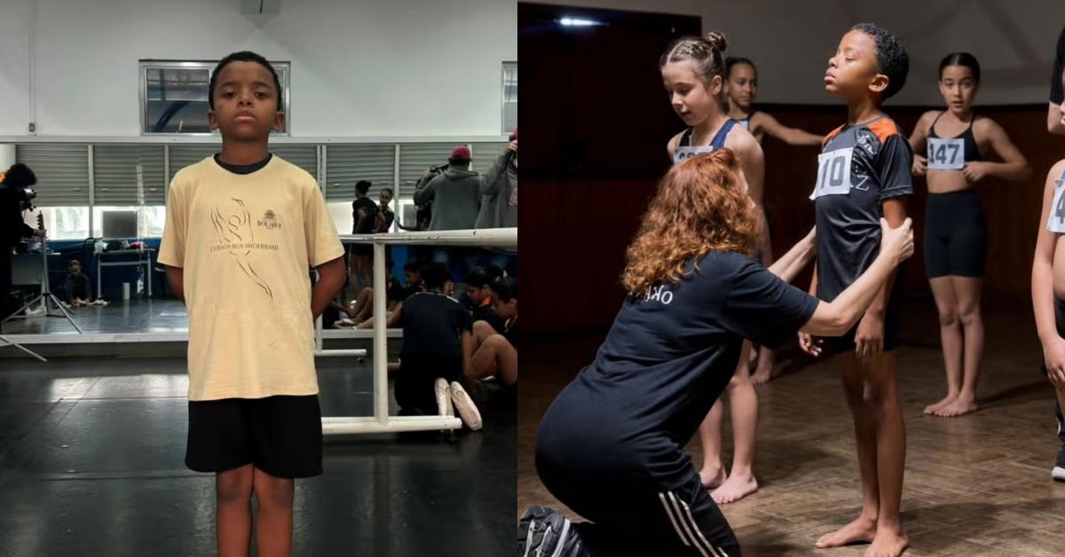 Menino de 11 anos pré-selecionado para a seleção nacional do Bolshoi.