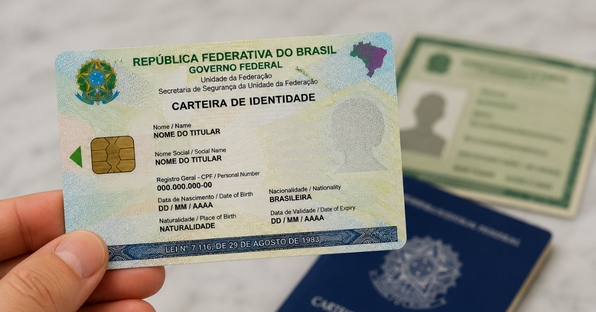 Carteira de Identidade Nacional (CIN), novo documento que substitui o RG.
