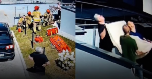 Três vizinhos improvisam rede com cobertor e salvam menina que cai do 5º andar