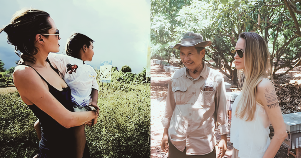 Angelina Jolie, fundadora da Maddox Foundation, que atua na proteção ambiental no Camboja