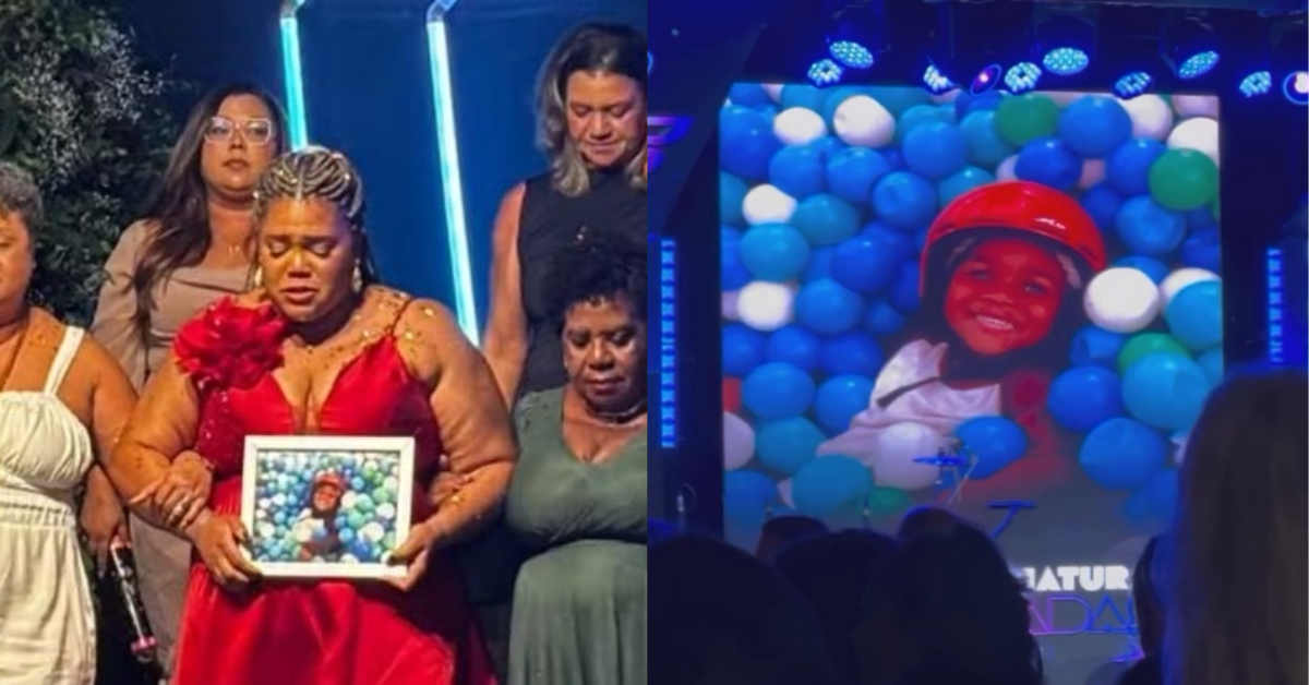Mirtes Renata durante cerimônia de formatura em Direito, no Recife.