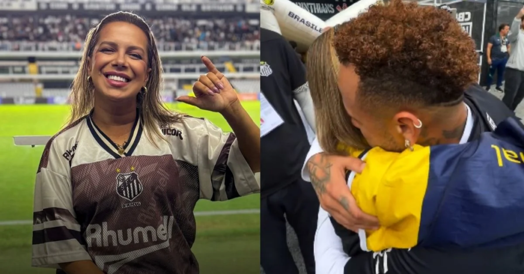 Neymar dedica vitória do Santos a Naty Potira, influencer em tratamento contra o câncer.