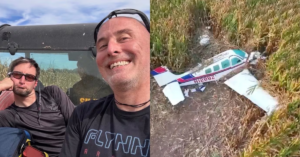Ex-paramédicos veem avião cair e saltam de paraquedas para ajudar vítimas