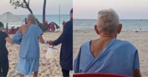 Pescador aposentado em cuidados paliativos pede para ver o mar e hospital realiza desejo