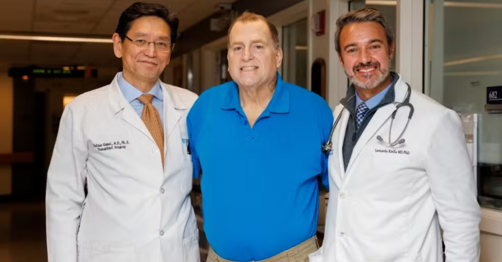 Tim Andrews, paciente que recebeu transplante de rim de porco nos Estados Unidos.